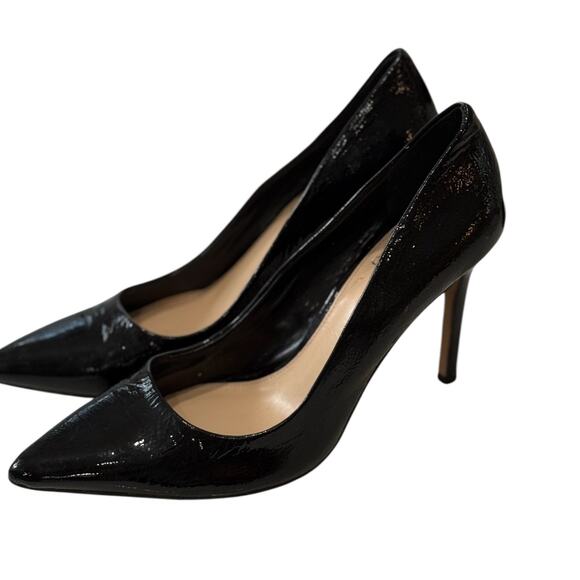 Vince Camuto Black Patent Leather Pointed Toe Heels Size 9M - Picture 1 of 7